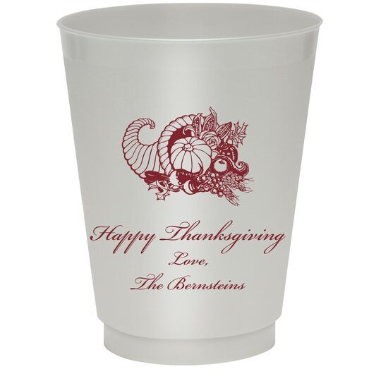 Thanksgiving Horn Colored Shatterproof Cups
